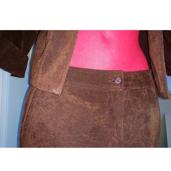 Corduroy Pant Suit Mid Calf Capri, Ribbed - Picture 4 of 6